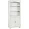Llanelli 31"W Luminous White Wood 2-Door 3-Shelf Bookcase