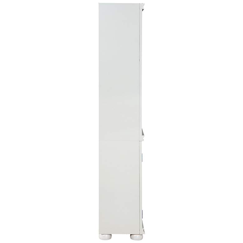 Image 5 Llanelli 31"W Luminous White Wood 2-Door 3-Shelf Bookcase more views