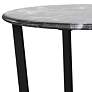 Llona 23 3/4" Wide Black Marble Steel Round Side Table in scene