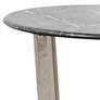 Llona 23 3/4"W Black Marble Brushed Steel Round Side Table in scene