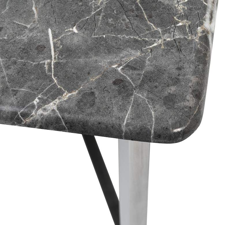 Image 5 Llona 47 1/4" Wide Black Marble Brushed Steel Coffee Table more views