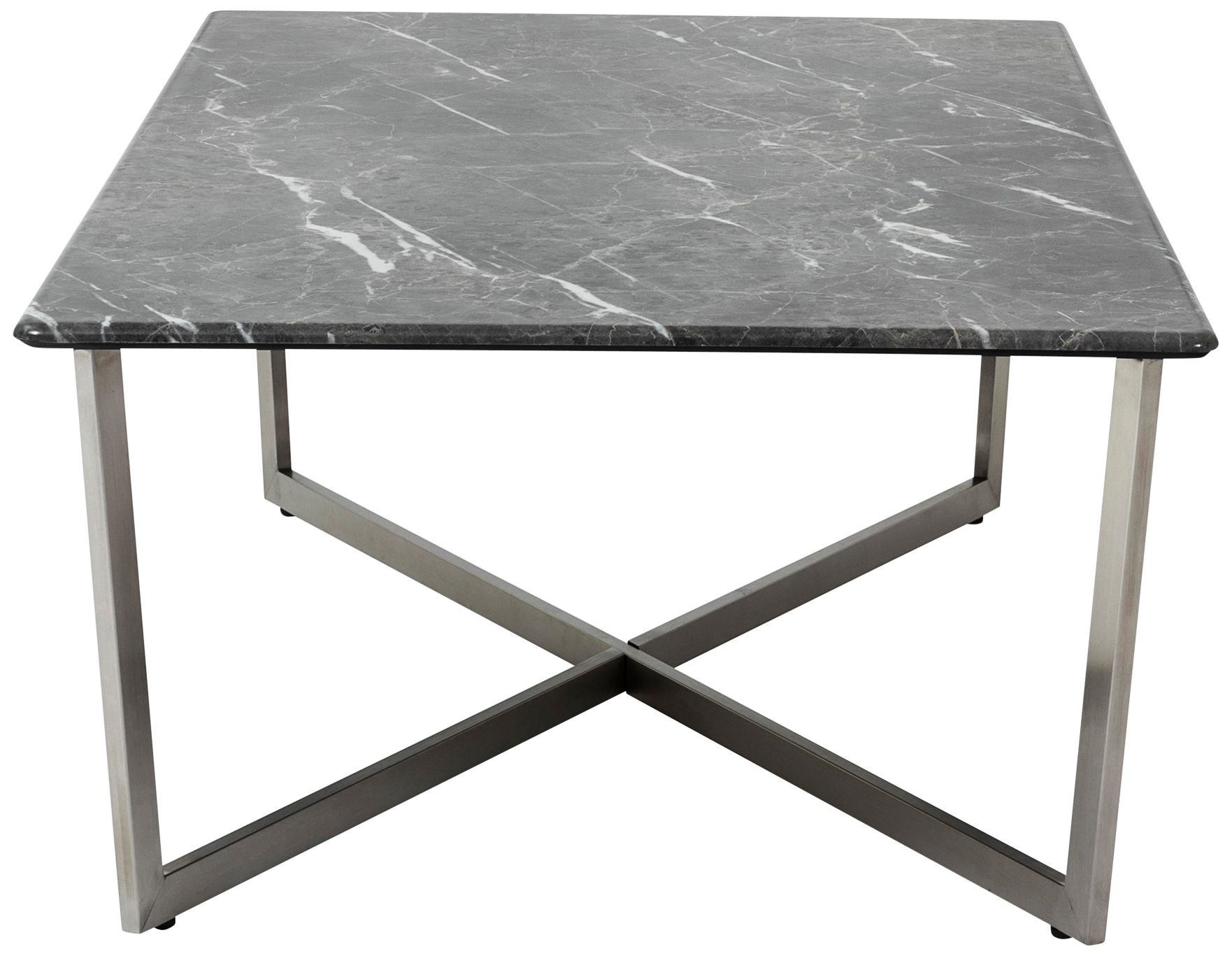 Llona 47 1/4" Wide Black Marble Brushed Steel Coffee Table in scene
