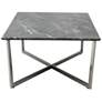 Llona 47 1/4" Wide Black Marble Brushed Steel Coffee Table in scene
