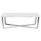 Llona 47 1/4" Wide White Marble Brushed Steel Coffee Table