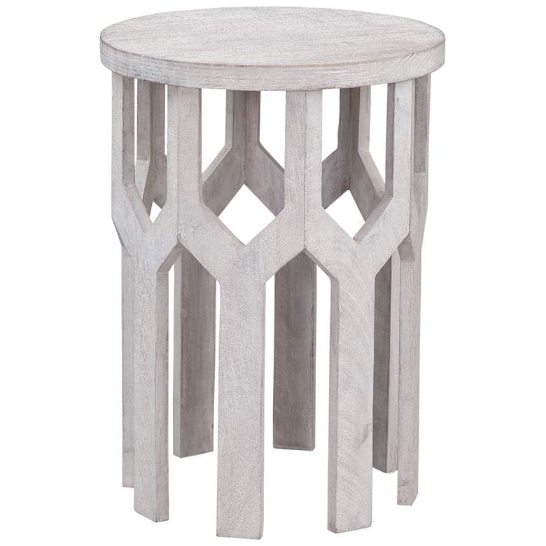 Image 1 Lloyd 22' Tall Wood White Accent Table
