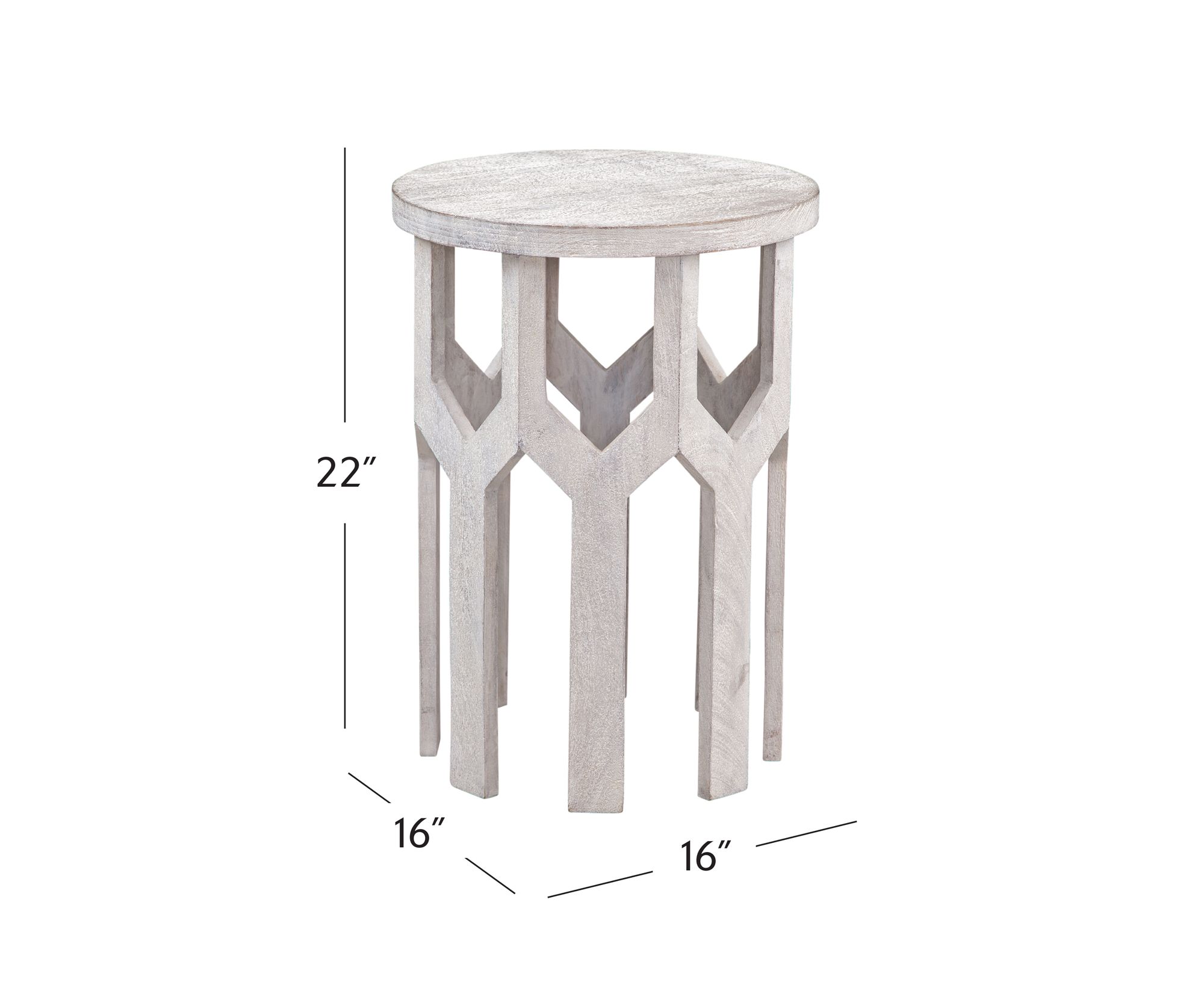 Image 4 Lloyd 22' Tall Wood White Accent Table more views