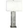 Lloyd Blackened Nickel over White Lacquered Metal Table Lamp