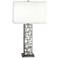 Lloyd Blackened Nickel over White Lacquered Table Lamp
