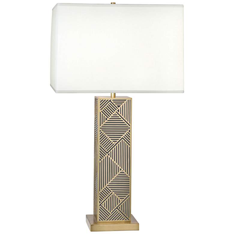 Image 1 Lloyd Modern Brass over Black Lacquered Metal Table Lamp