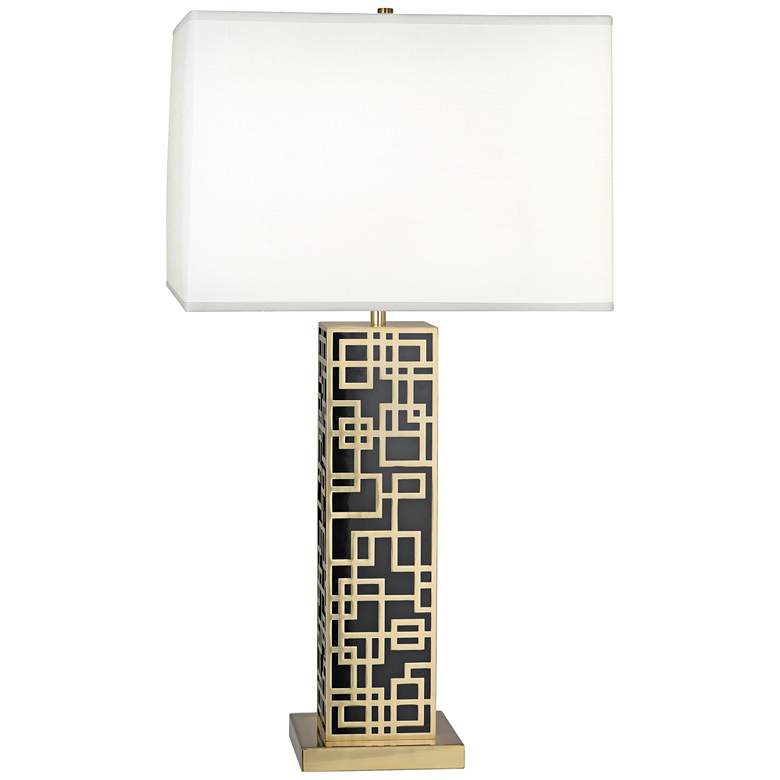 Image 1 Lloyd Modern Brass over Black Lacquered Table Lamp