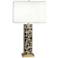 Lloyd Modern Brass over Black Lacquered Table Lamp