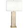 Lloyd Modern Brass over White Lacquered Metal Table Lamp