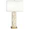 Lloyd Modern Brass over White Lacquered Table Lamp