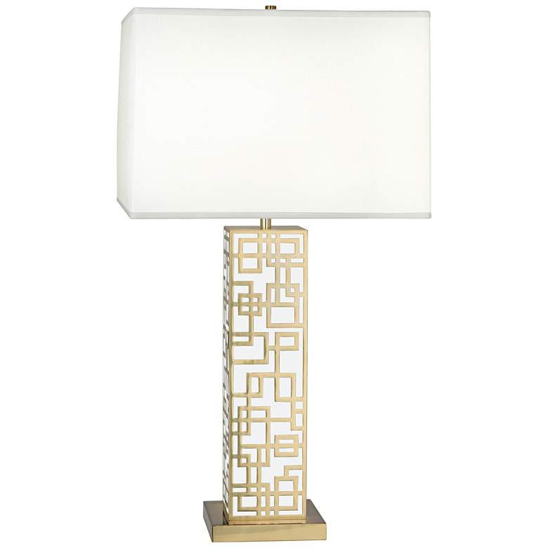 Image 1 Lloyd Modern Brass over White Lacquered Table Lamp