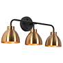 1_LNC 22" Wide 3-Light Brass and Black Finish Bathroom Vanity Light