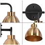 4_LNC 22" Wide 3-Light Brass and Black Finish Bathroom Vanity Light more views
