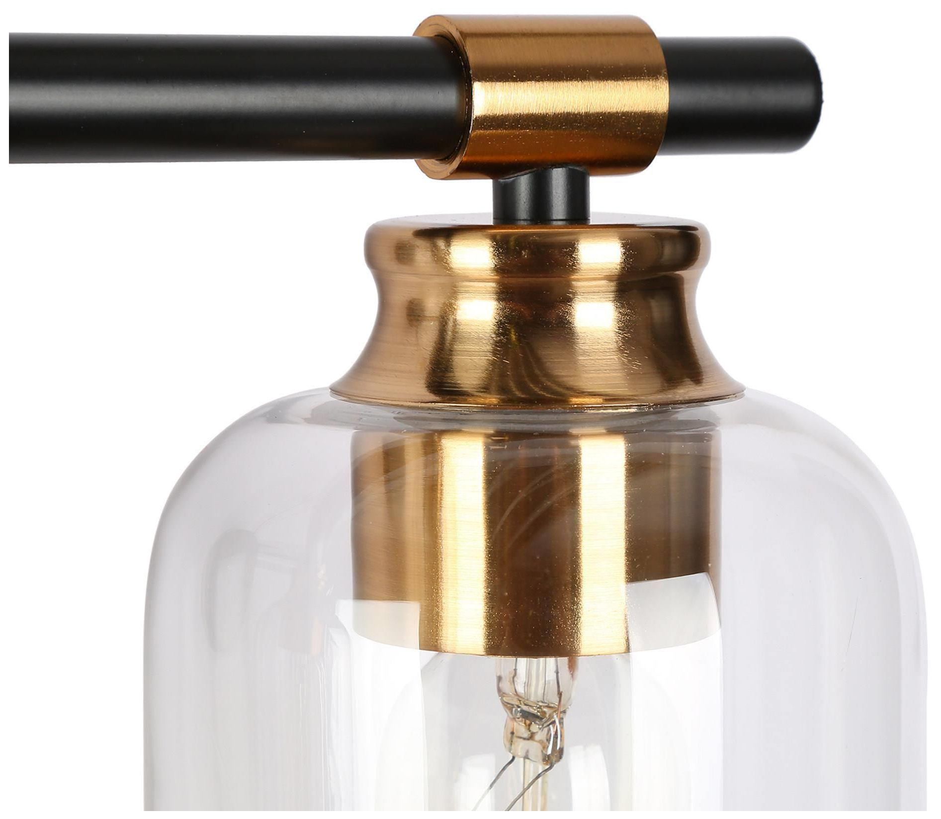 Image 3 LNC 24" Wide Black and Gold with Clear Glass Domes Bath Bar Light more views