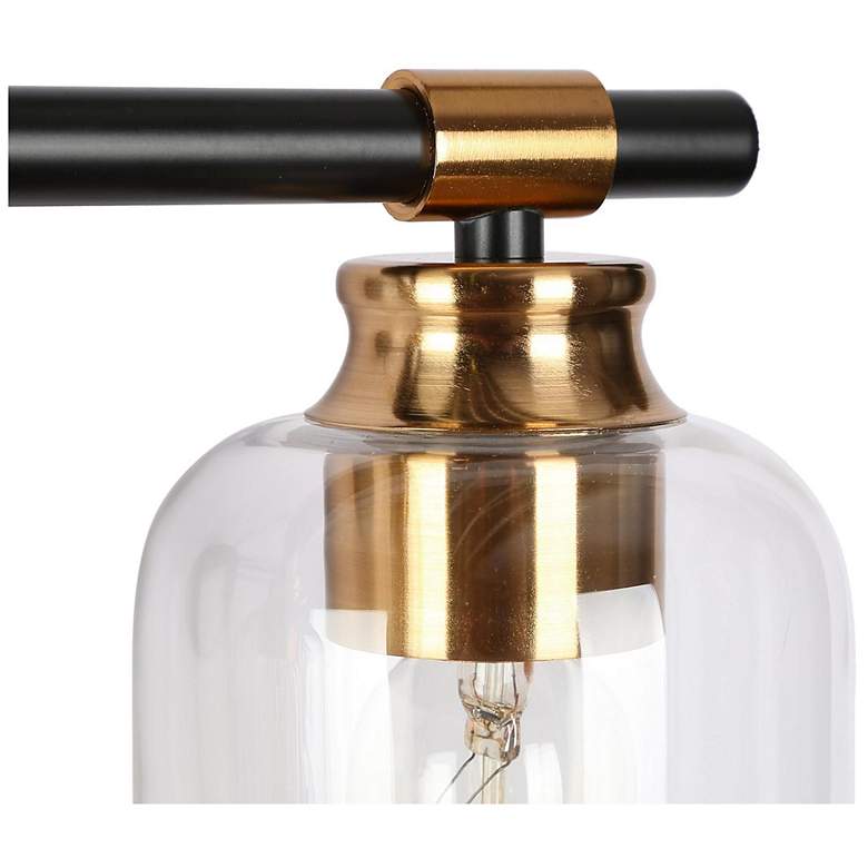 Image 3 LNC 24" Wide Black and Gold with Clear Glass Domes Bath Bar Light more views