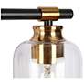 3_LNC 24" Wide Black and Gold with Clear Glass Domes Bath Bar Light more views