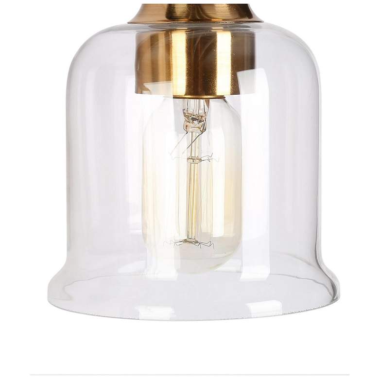 Image 5 LNC 24" Wide Black and Gold with Clear Glass Domes Bath Bar Light more views