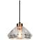 LNC Anila 9 3/4" Wide Matte Black and Polished Gold Mini Pendant