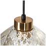 4_LNC Anila 9 3/4" Wide Matte Black and Polished Gold Mini Pendant more views