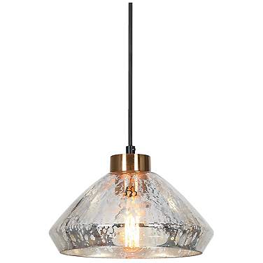 LNC Anila 9 3/4" Wide Matte Black and Polished Gold Mini Pendant