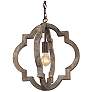 1_LNC Cachil 16" Wide 1-Light Wood Lantern Chandelier