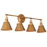1_LNC Calne 31 1/2" Wide 4-Light Gold Finish Vanity Bath Bar Light