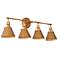LNC Calne 31 1/2" Wide 4-Light Gold Finish Vanity Bath Bar Light