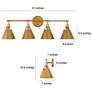 5_LNC Calne 31 1/2" Wide 4-Light Gold Finish Vanity Bath Bar Light more views