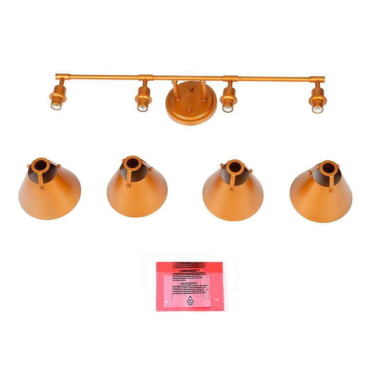 Image 6 LNC Calne 31 1/2" Wide 4-Light Gold Finish Vanity Bath Bar Light more views