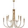 2_LNC Ceniprimo 41 1/4" Gold 9-Light Modern Candelabra Arm Chandelier