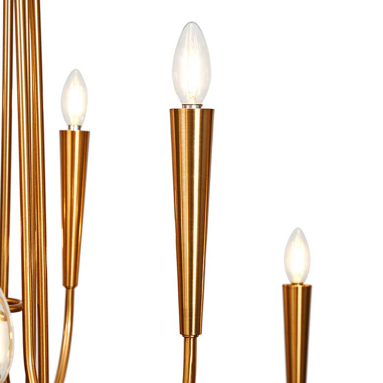Image 6 LNC Ceniprimo 41 1/4" Gold 9-Light Modern Candelabra Arm Chandelier more views
