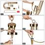 LNC Ceniprimo 41 1/4" Gold 9-Light Modern Candelabra Arm Chandelier