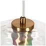 3_LNC Chrysaorican 8 1/2" Wide Plating Brass Modern Glass Mini Pendant more views