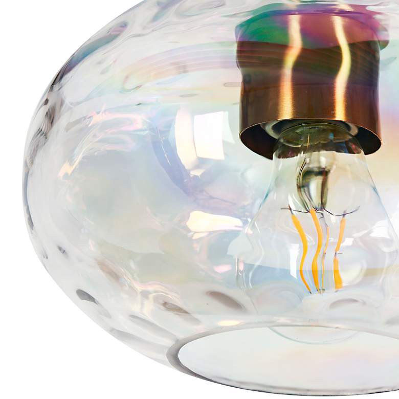 Image 4 LNC Chrysaorican 8 1/2" Wide Plating Brass Modern Glass Mini Pendant more views