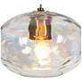 5_LNC Chrysaorican 8 1/2" Wide Plating Brass Modern Glass Mini Pendant more views