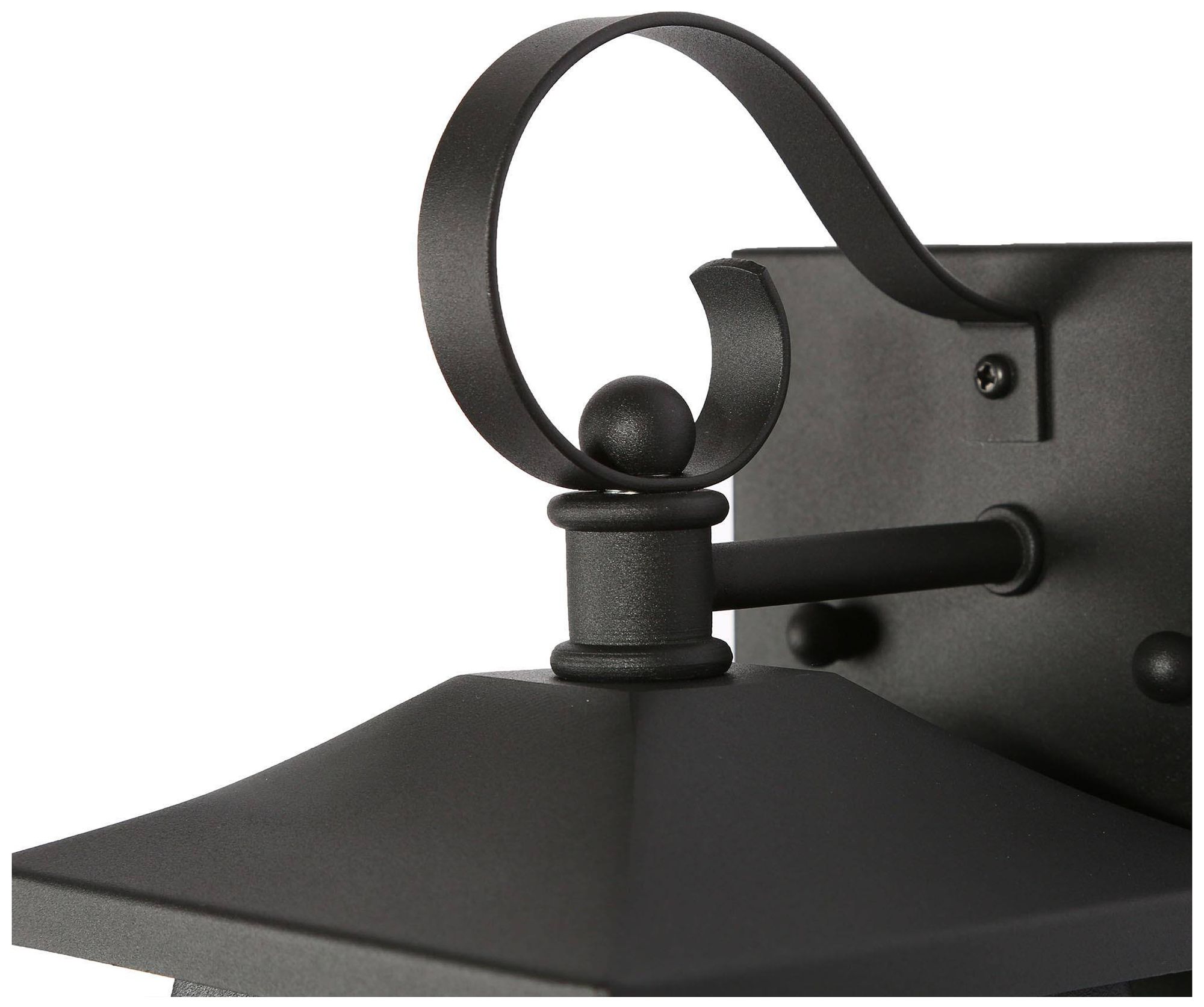 Image 2 LNC Classic 10" High Textured Black Metal Outdoor Wall Light more views