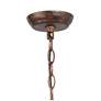 4_LNC Durian 26 1/2" Wide Vintage Bronze and Wood 6-Light Chandelier more views