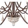 6_LNC Durian 26 1/2" Wide Vintage Bronze and Wood 6-Light Chandelier more views