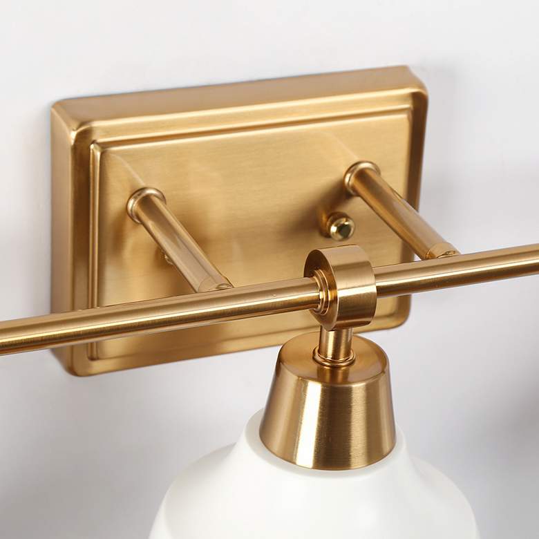 Image 2 LNC Dyra 23 3/4" Wide 3-Light White Gold Bathroom Vanity Light more views