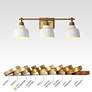 5_LNC Dyra 23 3/4" Wide 3-Light White Gold Bathroom Vanity Light more views
