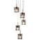 LNC Echonalyri 14 1/2" Wide Modern Smoked Gray Glass 5-Light Pendant