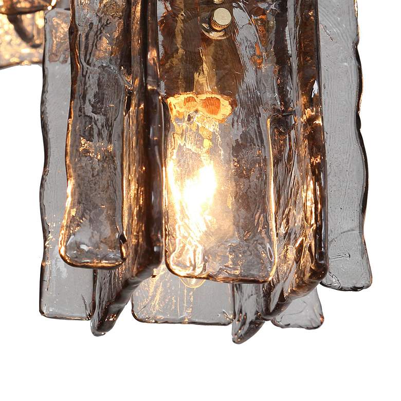 Image 3 LNC Echonalyri 14 1/2" Wide Modern Smoked Gray Glass 5-Light Pendant more views