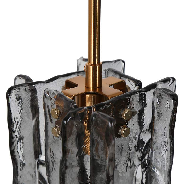 Image 5 LNC Echonalyri 14 1/2" Wide Modern Smoked Gray Glass 5-Light Pendant more views