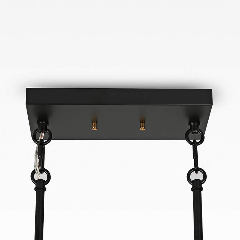 Image 7 LNC Eiley 37 1/2" Wide Matte Black 3-Light Linear Island Pendant more views