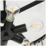 4_LNC Elvira 23 1/2" Wide Matte Black Crystal 6-Light Pendant more views
