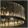 5_LNC Elvira 23 1/2" Wide Matte Black Crystal 6-Light Pendant more views