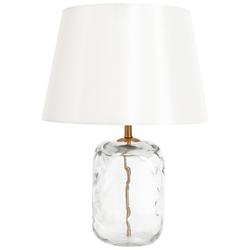 LNC Flabellum 22 1/2" High Clear Hammered Glass Table Lamp